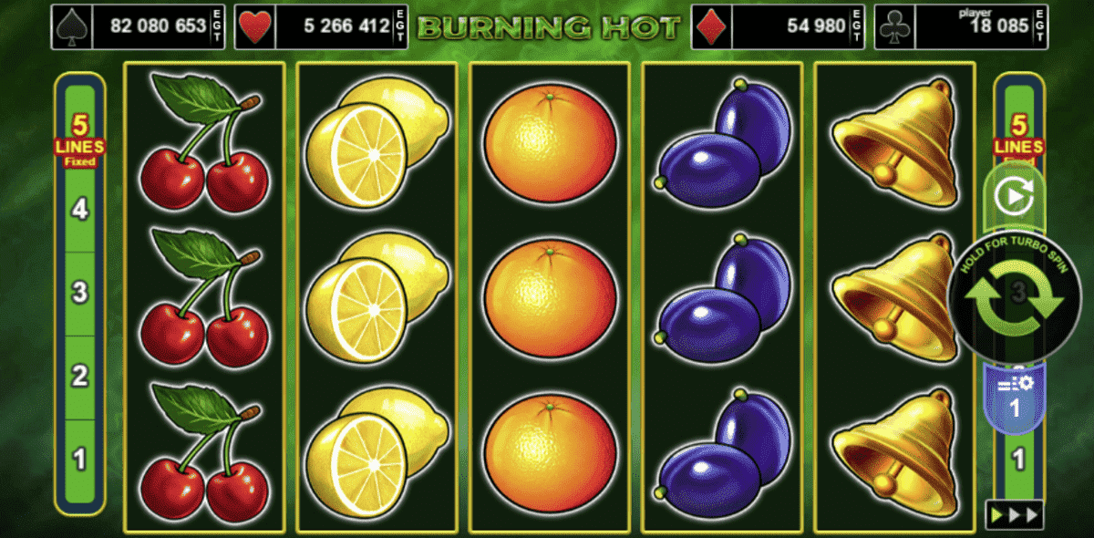 Burning Hot spilleautomat fra EGT Amusnet hos 24 Casino